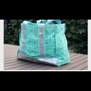 Tory Burch Ella Metallic Tote